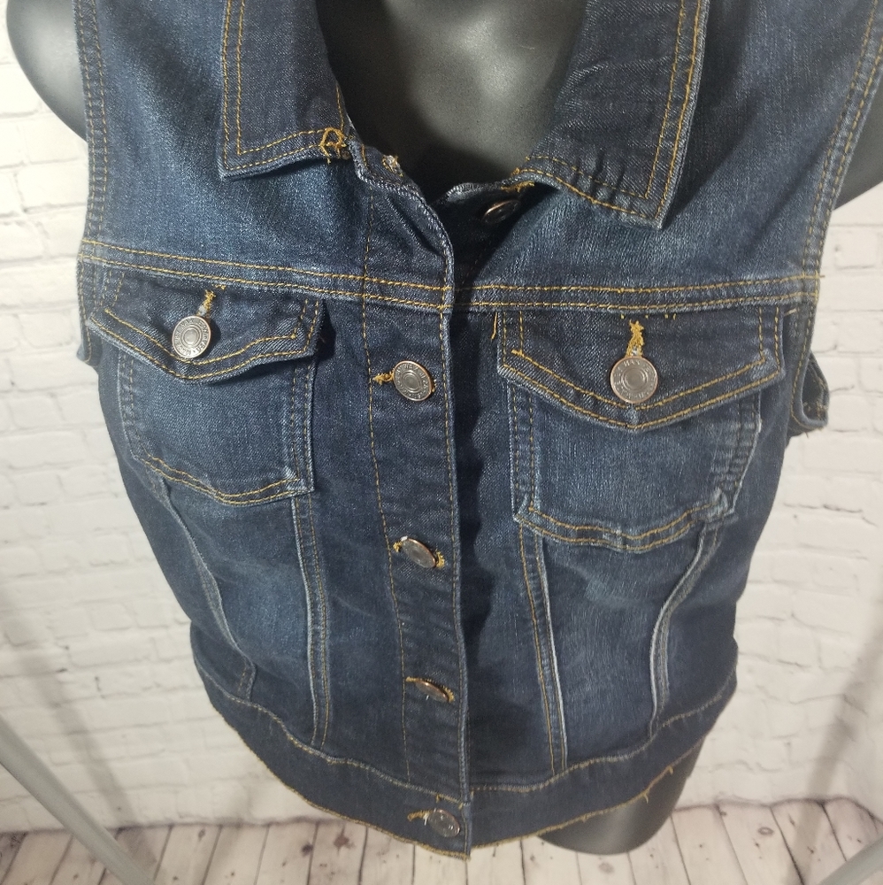 DENIM WAX ARMLESS JEANS JACKET 🙍‍♀️🥰
